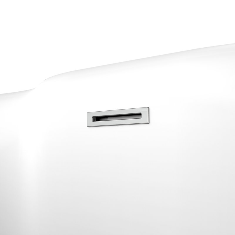 Onita 67'' x 31.5'' Soaking Acrylic Bathtub, White/Polished Brass