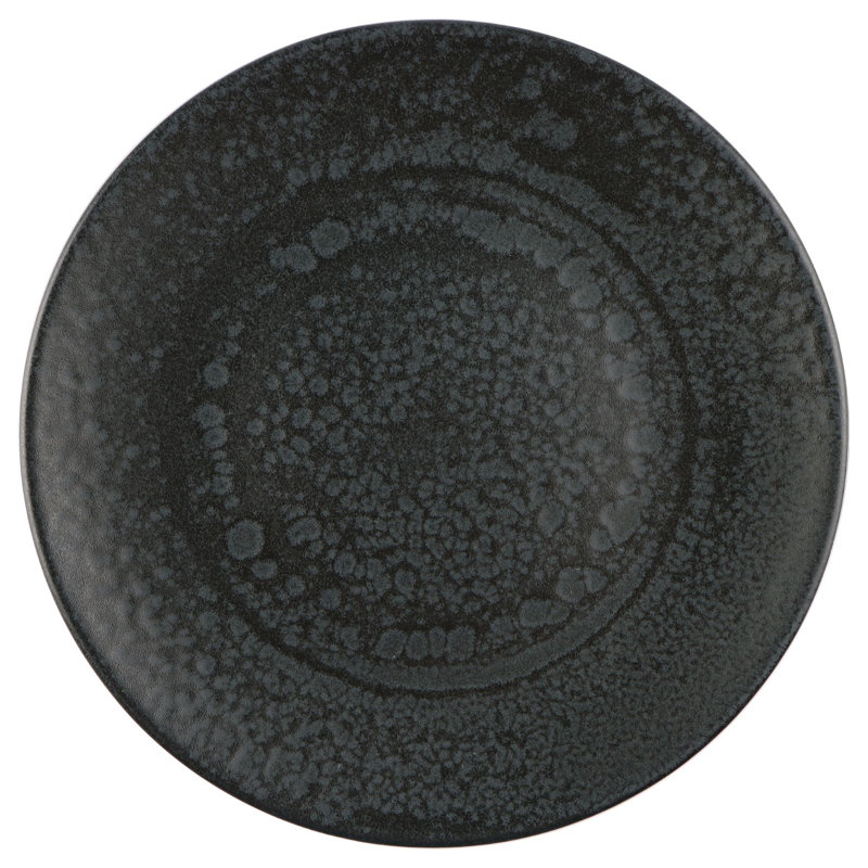 Hokku Designs Black Hammered Chrager Plate 13"