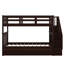 Lit superposé simple au-dessus de simple avec escalier et trois tiroirs de rangement, structure de lit superposé en bois franc pour escalier-1213955416