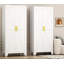 Grande armoire de rangement en métal 71 po avec 2 portes, 4 tablettes réglables et un espace de rangement indépendant