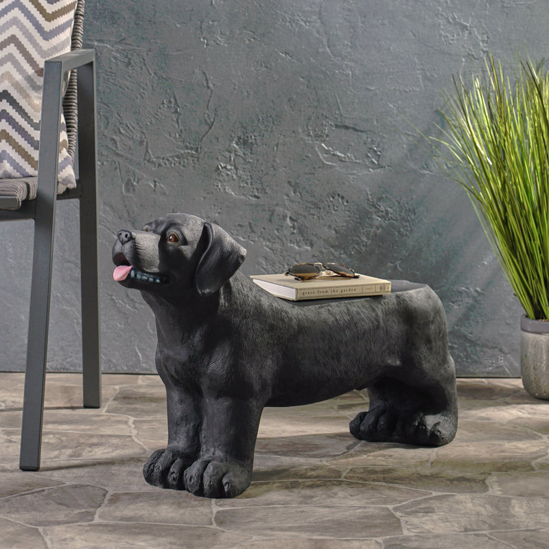 MGO DOG BENCH, Outdoor Bench, Matte Black + Black, No Assembly Required, Black