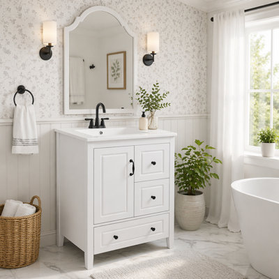 Meuble-lavabo 24 po avec lavabo, une armoire avec porte à fermeture en douceur