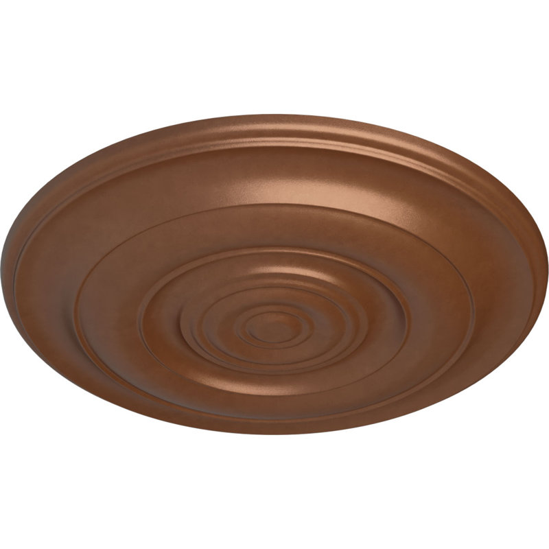 Médaillon de plafond Niobe 18 "x P 1 1/2" (convient aux auvents jusqu'à 8 5/8 "), Cuivre poli