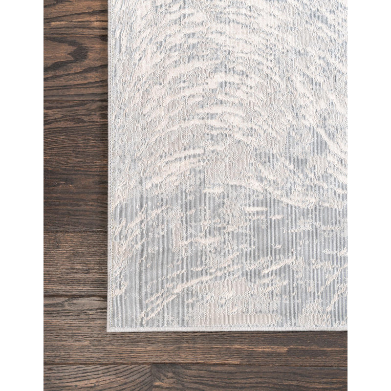 Tapis contemporain Araceli couleur bord de mer, Rectangle 7 pi x 10 pi
