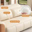 Canapé-lit électrique multifonctionnel 71,65 po beige, pliable et extensible avec tiroirs de rangement et ports USB-131258183