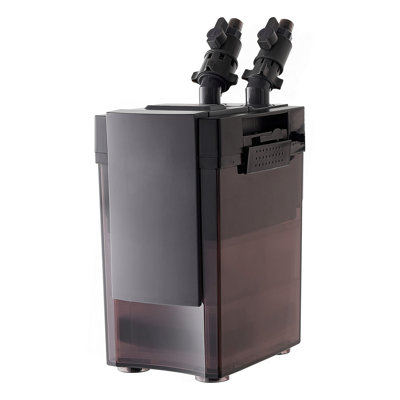 Filtre 162,7GPH, filtre d'aquarium externe à 3 étages avec pompe puissante, machine de nettoyage de circulation d'eau avec média pour les grands aquariums et aquariums jusqu'à 100 gallons, pour l'eau douce