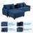Cottie 111.8" W 3-Piece Reversible Corduroy Sectional-96766389