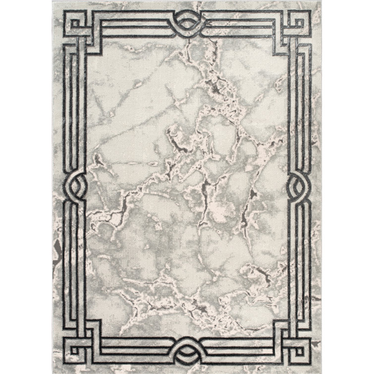 Monaco Series Abrstract Black/Gray/Ivory/Beige Area Rug