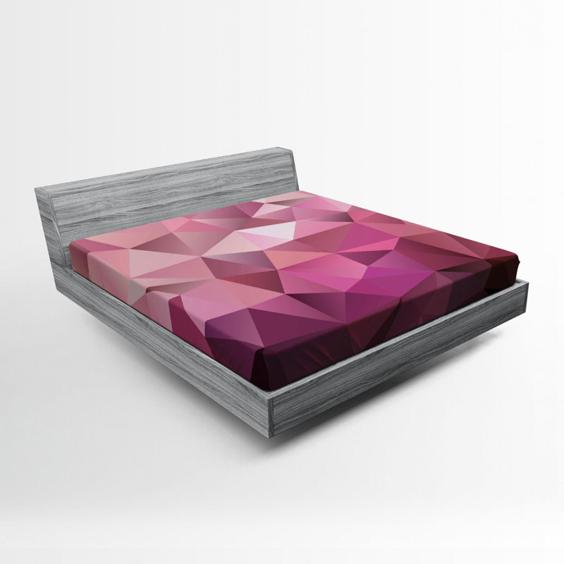 Microfiber Geometric Fitted Sheet, Full/Double Fitted Sheet