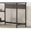 Bureaux, bureau industriel de style industriel gris vieilli avec 2 tablettes de rangement | Gris | Bois aggloméré + métal