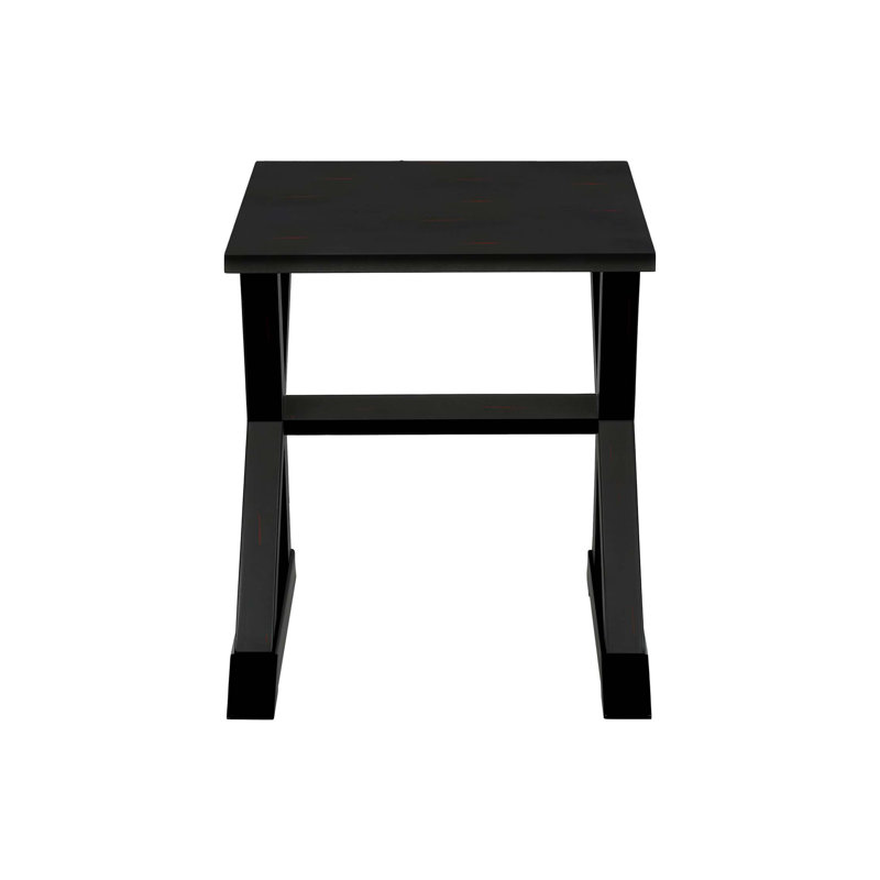 Accent Table,End,Side Table,Square,Nightstand for Bedroom,Living Room, Black