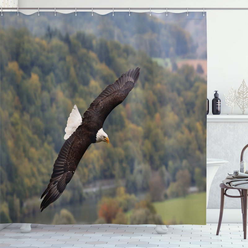 Shower Curtain with Hooks Included, 75" H x 69" W