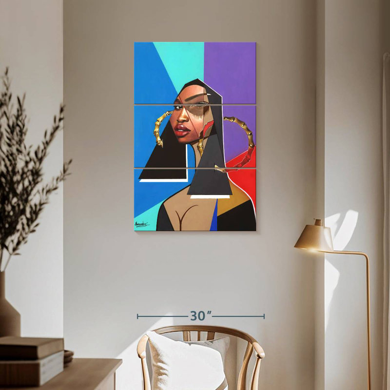 Leisha Black Mona Lisa, 57" H x 36" W