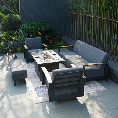 Detron 7 - Person Patio Conversation Set with Cushions