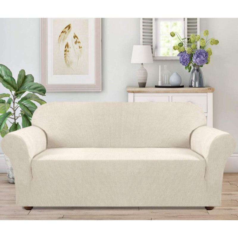 Housse pour causeuse à coussins carrés, Ivoire