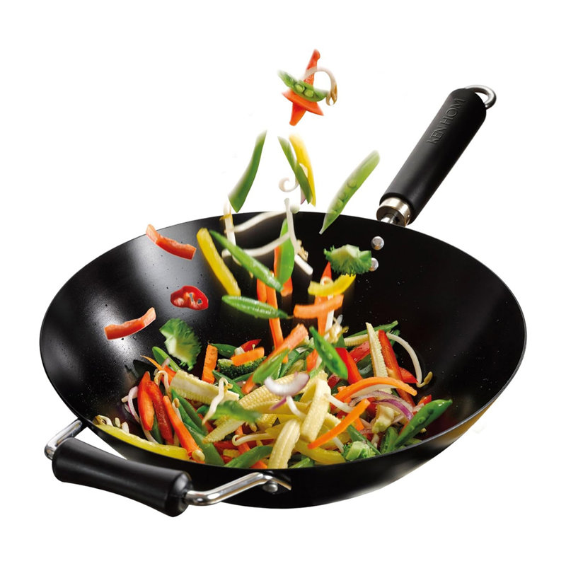 Ken Hom Carbon Steel Non Stick Wok Excellence, 35cm