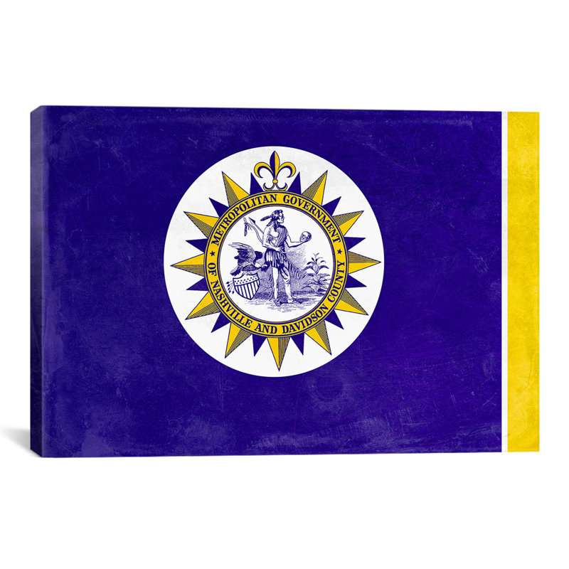 "flags nashville lomo film" , impression sur toile, H 8 po x l 12 po x P 0,75 po, Toile tendue, Non mat