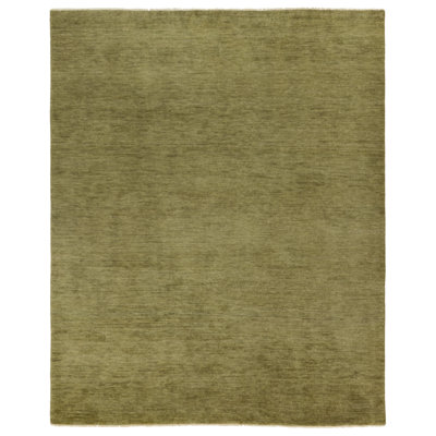 Jaipur Living Origin SAG16 Handknotted Solid Olive Green Area Rug (10'x14')