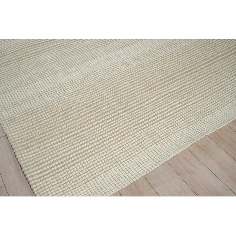 Metrix Hand Tufted New Zealand Wool Light Beige/Ivory Area Rug, 14'X18'