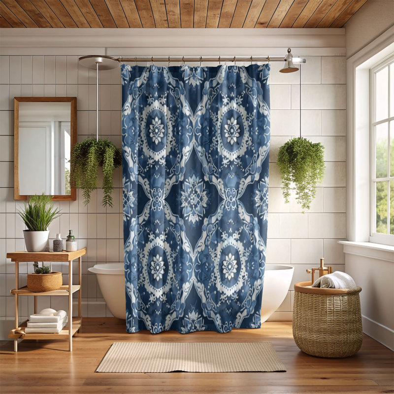 Bohemian Scenes - Rideau de douche Premium, H 74 po x l 71 po