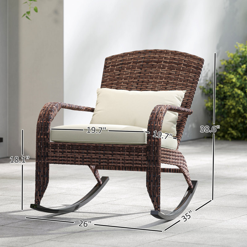 Chaise berçante Adirondack, Blanc, crème
