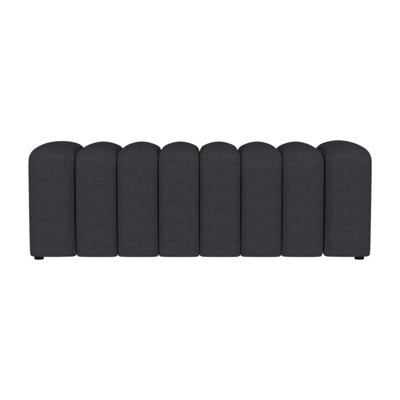 Fabric Upholstered Tufted Accent Bench, Glam Texture And Dimension For Modern Living Spaces