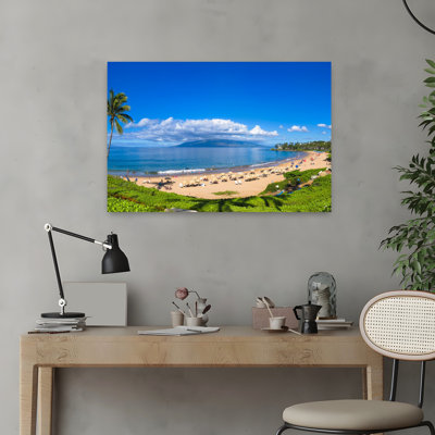 Touristes sur la plage de Wailea à Wailea, Maui, Hawaï, États-Unis