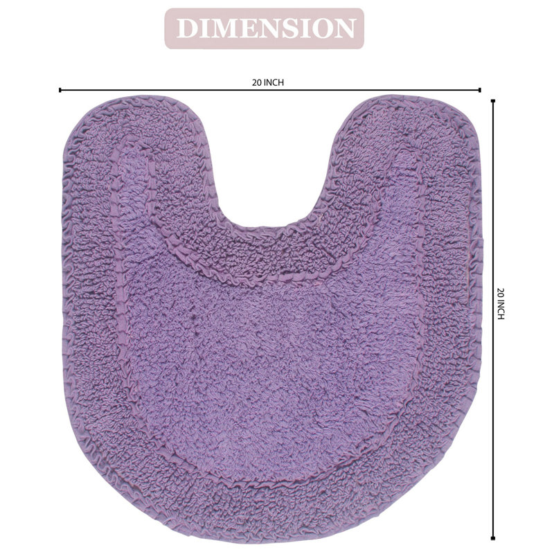 Tapis en coton Concetta, Mauve