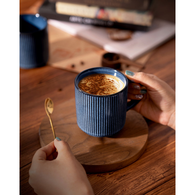 Delaenie Stoneware Coffee Mug, Nebulas Blue