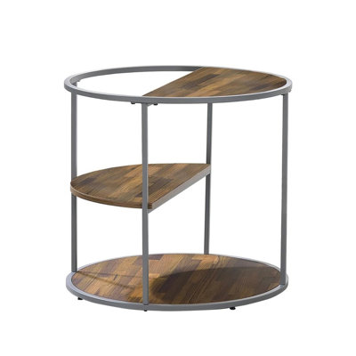 Table de bout industrielle 24,5 po, gris