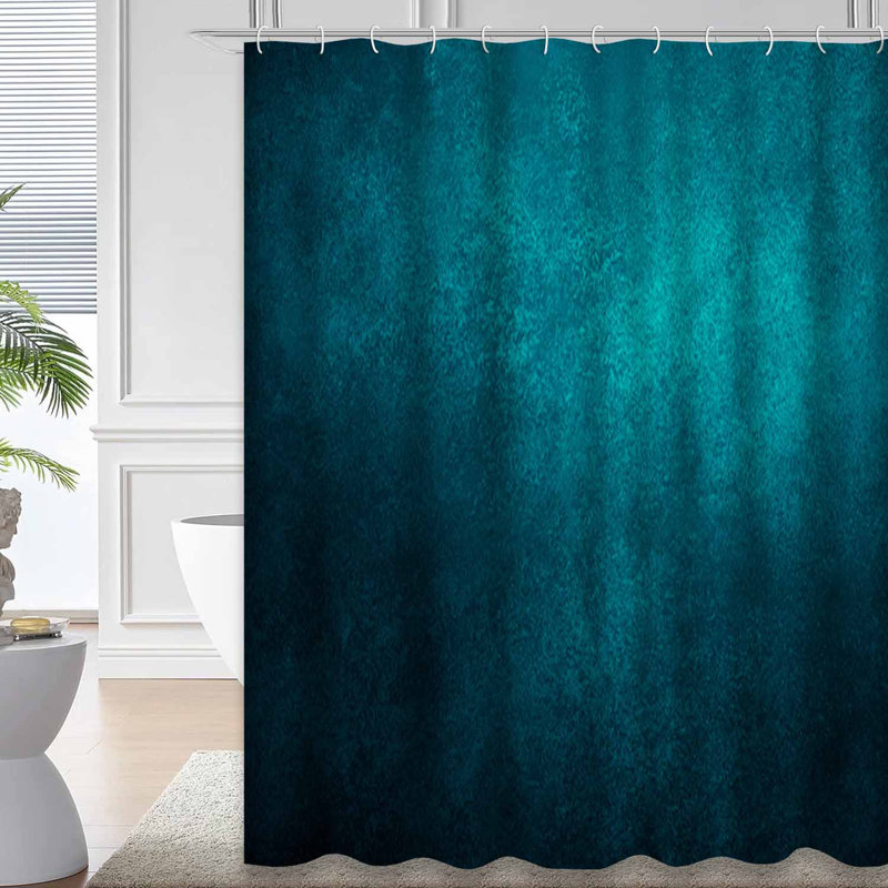 Rideau de douche noir foncé avec 12 crochets, L 72 po x l 84 po