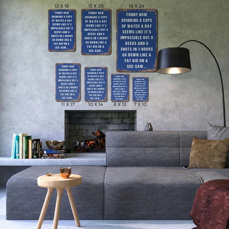 Signe en plastique 13 "x 20", H 20 po x l 13 po x P 0,1 po