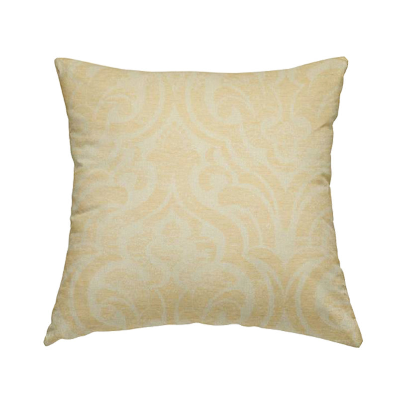Lamson Damask Square Cushion, 55cm H x 55cm W x 5cm D, Beige