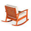 Chaise berçante en eucalyptus avec coussins foncés, huile naturelle, chaise berçante appliquée à l'huile Relax in Garden-218263580-218263577