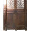 Portes-fenêtres chinoises anciennes à 6 panneaux en bois à treillis