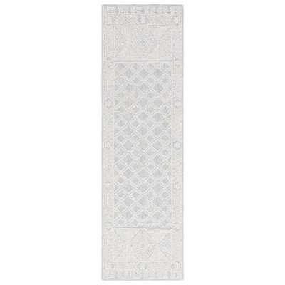 Tapis géométrique abstrait en laine touffeté à la main