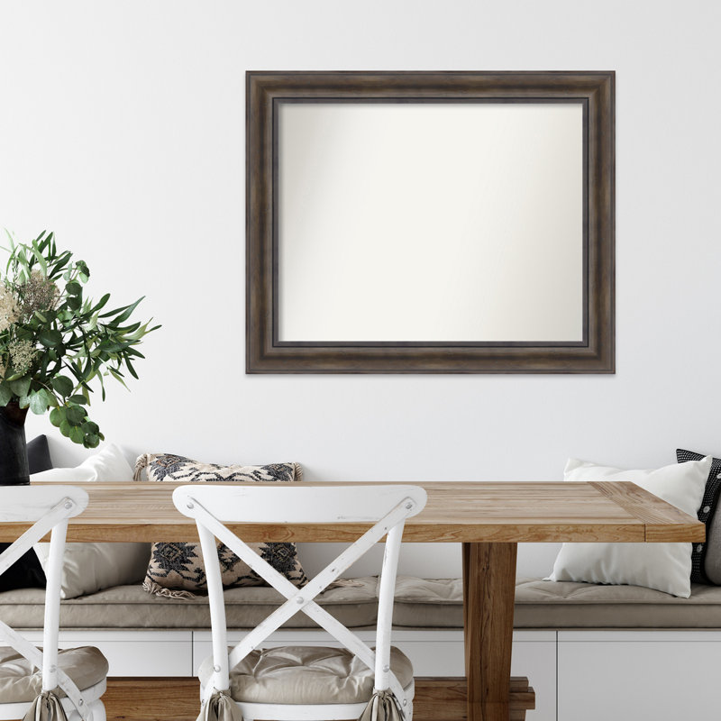 Wood Flat Wall Mirror, 27" x 33"