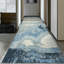 Abstract Area Rug in Silver/Blue/Gray