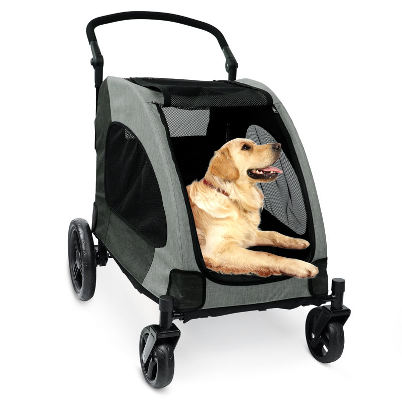 Dog Stroller For Medium And Large Dogs Folding Pet Cat Stroller