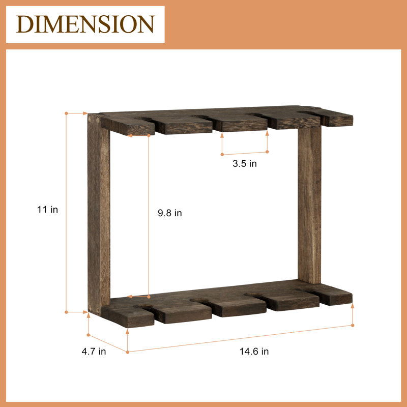Rangement mural pour porte-verres à vin et porte-verres à vin en bois