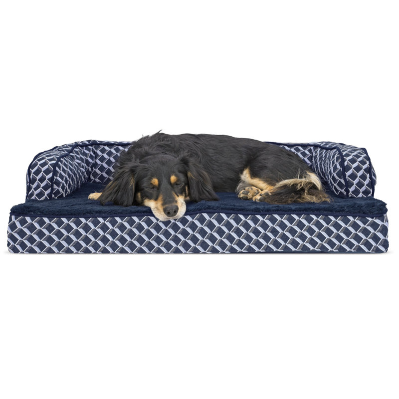 Diamond Gray Jumbo Orthopedic Foam Sofa-Style Dog Bed