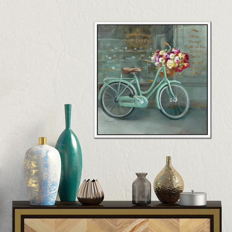 Joy Of Paris I 1 Piece Floater Frame Wall Art on Canvas, 45.72 cm H x 45.72 cm W, White Floater Framed