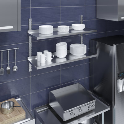 Amgood Two-tier Metal Wall Mount Shelf