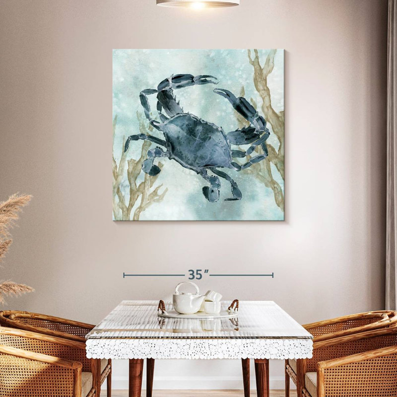 " Navy Crab ", 39" H x 39" W x 1.25" D