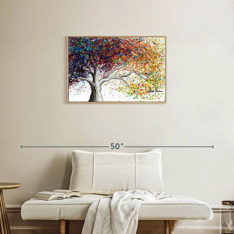 La couleur des rêves, Cadre flottant en bois naturel, 31 po x 21 po