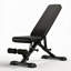 Banc de musculation réglable avec bandes de résistance, banc d'entraînement inclinable / inclinable pliable pour l'entraînement de tout le corps, banc de musculation polyvalent pour la gymnastique à domicile, noir
