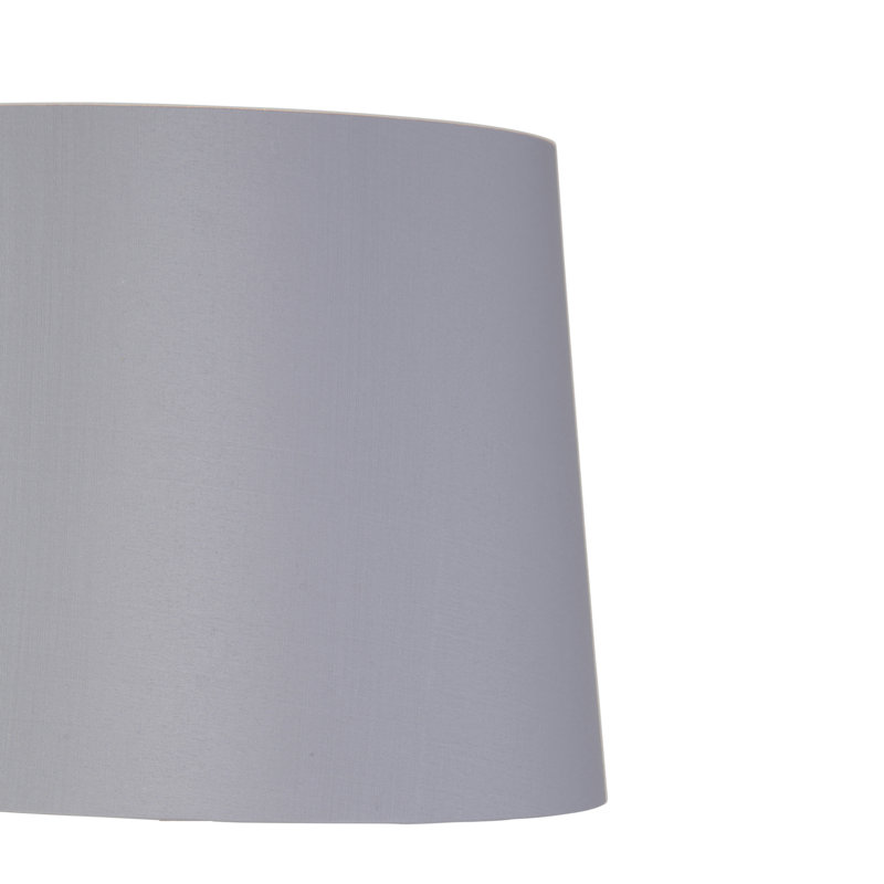 Xanthe 19cm H Polyester Drum Lamp Shade ( Uno ) in Grey