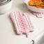 Villa Stripe Oven Mitt And Pot Holder Set Of 2 Pieces