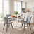 Upholstered Dining Chairs Faux Leather Side Chair with Metal Frame-266236651