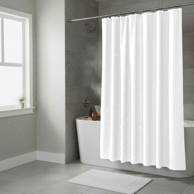 Shower Curtain Liner With Magnets - Green
